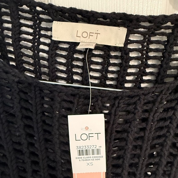 New LOFT Black Open-Knit Sweater - Picture 4 of 9